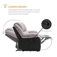 thumbnail image 4 of Nathaniel Home Champion Manual Double Reclining Sofa, PU Leather Upholstered 3-Seat Couch, Tufted Recliner, Plush Scoop Seating, for Living Room Home Theater, Gray, 4 of 8