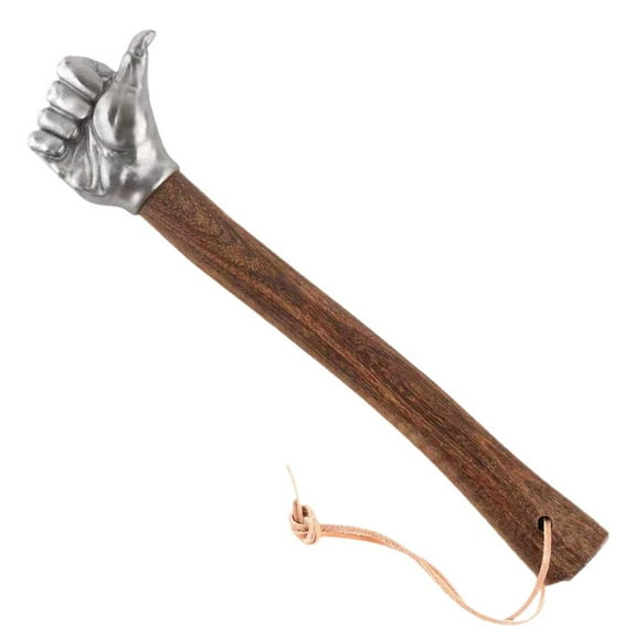 Stainless Steel Fist Shape Hammer, Hand Hammer Wooden Handle Stainless Steel Head, for Outdoor Camping, Multi-Purpose Crafts and Hardware Tools