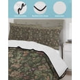 thumbnail image 4 of Sage Green Floral Twin XL Size Down Alternative Comforter, Lightweight Comforter Quilt Bedding Set with Pillow Shams Ethnic Tribe Abstract Art Flowers All Seasons Bed Comforter Duvet Insert 68"x98", 4 of 7