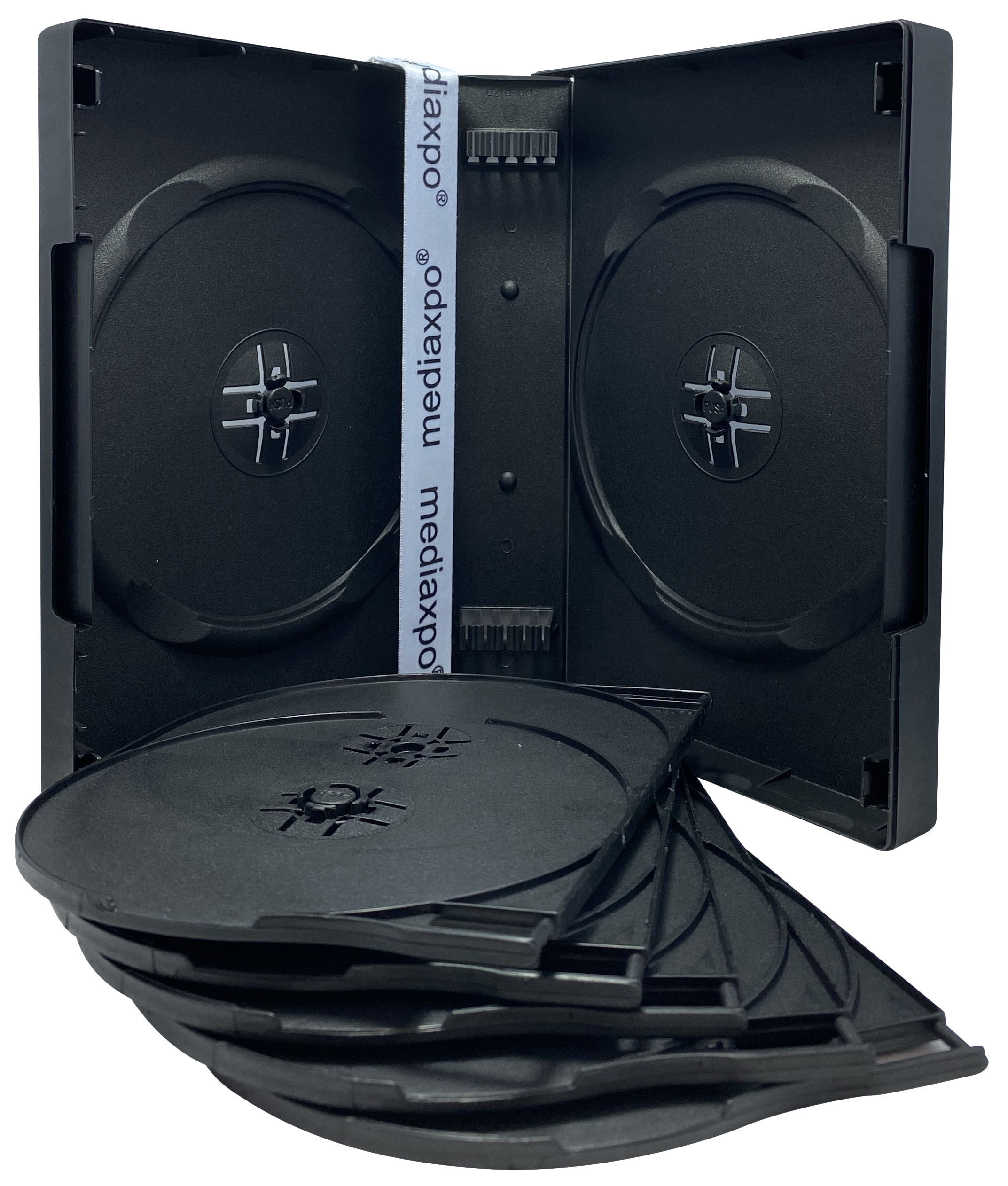 CheckOutStore 10 Black 12 Disc DVD Cases