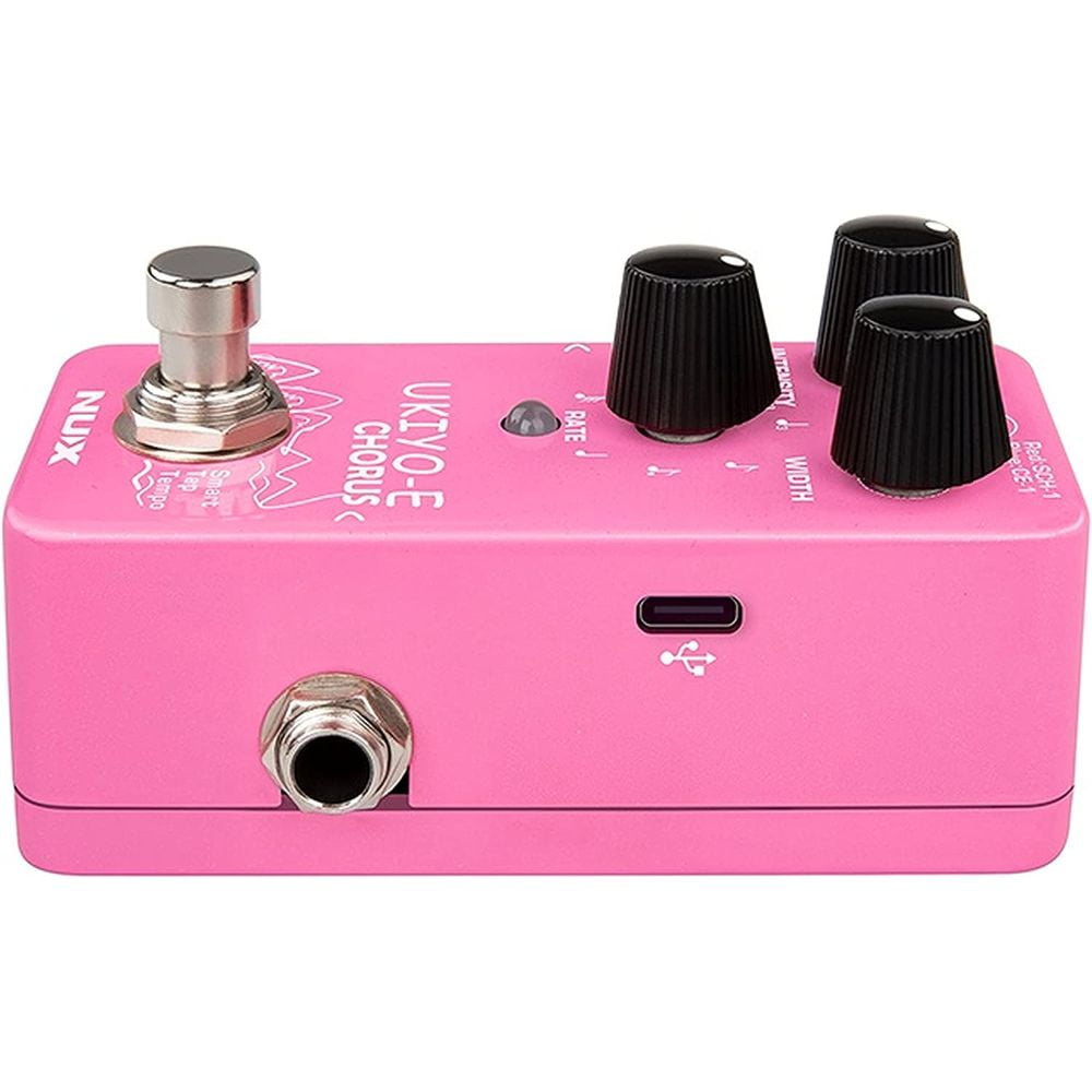 NUX NCH-4 UKIYO-E Mini Pedal with Three Vintage Chorus Models Effects Pedal Pink