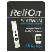 (2 pack) ReliOn Platinum Blood Glucose Test Strips, 50 Count