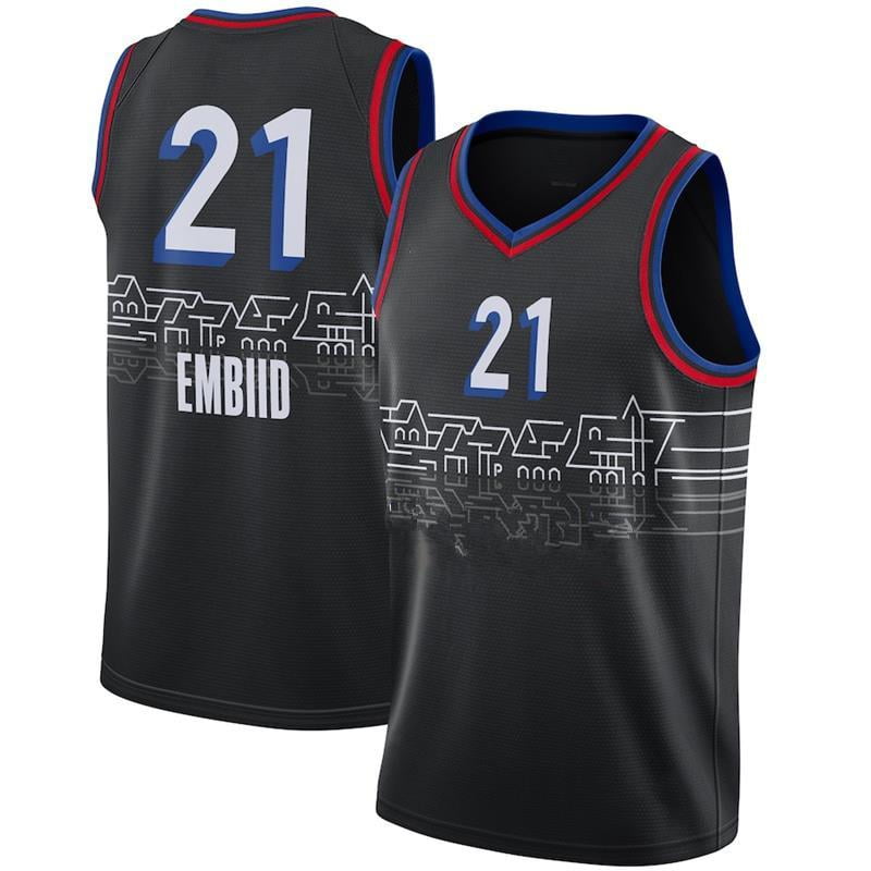 NBA_ 1 Jame man s Harden Jersey 2022 joel 21 embiid Tyrese 0 Maxey Jerseys  Allen 3 Iverson Basketball Jersey Blue 