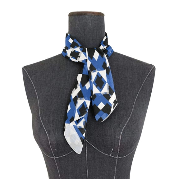 Square Scarf 24x24 Inch Tricolor Symmetrical Plaid Silky Satin Sun Protection Neck Scarf for Women Multi-Purpose Head Wrap Bandana for Hair Bag Decoration