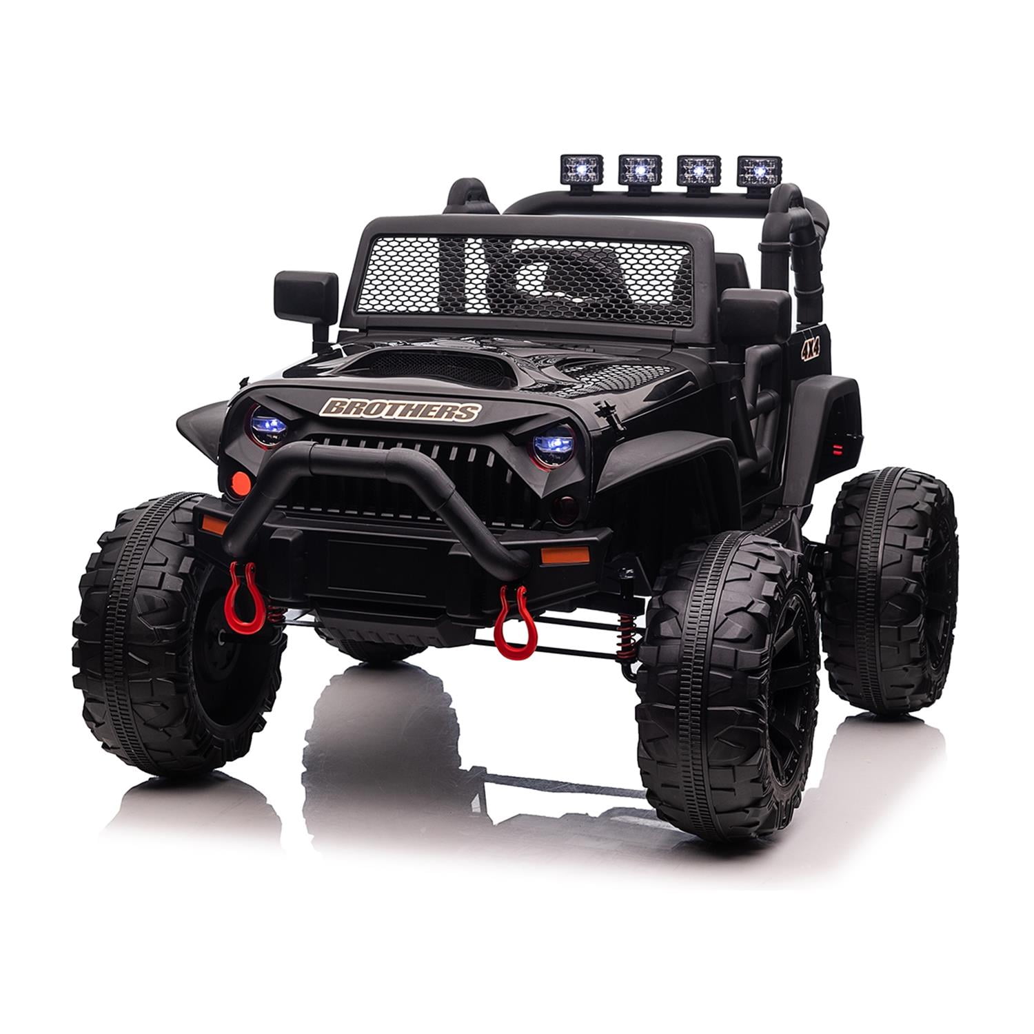 CIPACHO Kids Ride On Truck, 24V Battery Powered Toy Car with Spring Suspension, Remote Control, Black