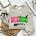 thumbnail image 3 of Wicked Inspired Glitter Embroidered Sweatshirt | Witch Vibes Changed For Good Pullover, 3 of 6