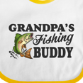 thumbnail image 4 of Inktastic Grandpa's Fishing Buddy Boys Baby Bib, 4 of 4