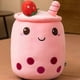 thumbnail image 1 of Boba Plush Pearl Milk Tea Cup Plushie Pillow Cute Cartoon Bubble Stuffed Toy with Suction Tubes, 1 of 4