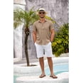 thumbnail image 4 of COOFANDY Mens Short Sleeve Dress Shirts Casual Summer Button Down Shirt with Pocket, 4 of 6