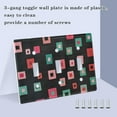 thumbnail image 3 of Yayeee Toggle Light Switch Wall Plate 2-Gang 4.56"x4.48" Decorative Outlet Cover, Red Block Pattern, 3 of 7