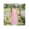 thumbnail image 5 of Sunny Fashion Girls Dress Pastel Pink Maxi Lace Long Gown Sleeveless Wedding Garden Summer Formal 14 Years, 5 of 7