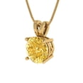 thumbnail image 2 of Clara Pucci 18K Yellow Solid Hypoallergenic Gold 2Ct Natural Citrine Round Brilliant Cut Solitaire Designer Necklace Pendant For November, 2 of 7