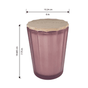 Sand + Fog Spring 57oz. Scalloped Candle with Rubber Wood Lid - Island Blossom
