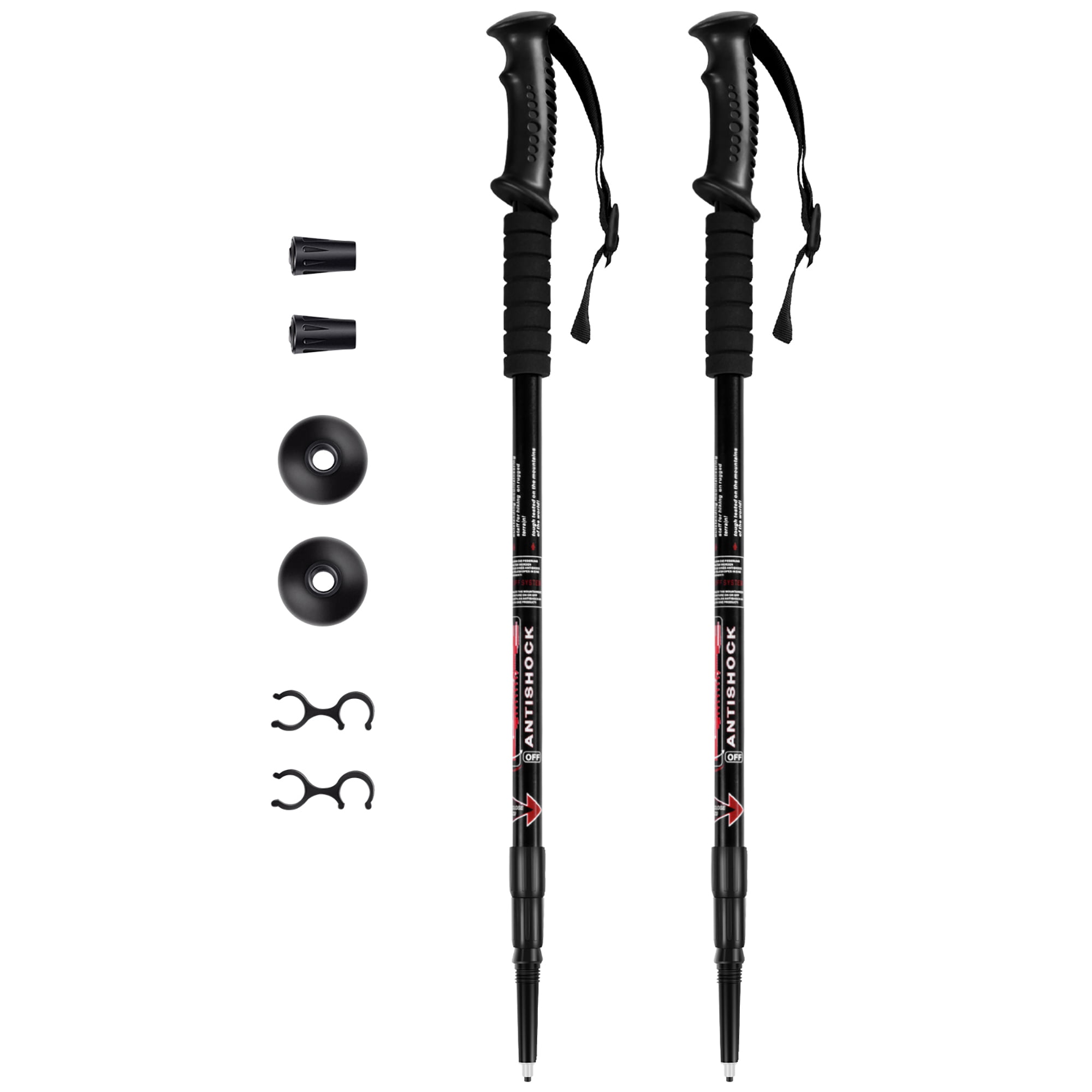 Details about   Trekking Walking Hiking Sticks Poles Adjustable Alpenstock Anti-Shock Defense