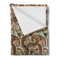 thumbnail image 2 of Paisley Soft Flannel Fleece Throw Blanket, Persian Teardrop with a Curved Tip Motif in a Colorful Pattern, Cozy Plush for Indoor and Outdoor Use, 70" x 90", Multicolor, by Ambesonne, 2 of 5
