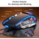 thumbnail image 5 of Ratón para juegos con cable [programable] [luz que respira] Ratón ergonómico para juegos USB para computadora de escritorio RGB para gamers Ratón para juegos para PC portátil Negro mate con, 5 of 6
