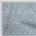 thumbnail image 4 of Soimoi Sea Shell Print, Silk Fabric, Decor Sewing Fabric by The Yard 42 Inch Wide,Decorative Fabric for Shirts Suits Ties, Dusty Blue, 4 of 5