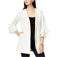 thumbnail image 2 of Kensie Womens Bell Sleeve Ponte Jacket, White, Large, 2 of 2