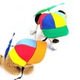 thumbnail image 2 of Gorra de béisbol a juego con el color del sombrero para perro o gato, tocado de osito de peluche, gorro con lengua de pato y libélula de bambú, 2 of 6