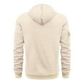 thumbnail image 3 of Mens Hoodies Men Winter Hooded Sweatshirt Solid Color Long Sleeve Knitted Jacquard Fabric Pocket Sweatshirt Top Glitter Tall Mens Hoodie Band Slipper Nonslip Band Hoodie Sweater Dresses for M Brown S, 3 of 3