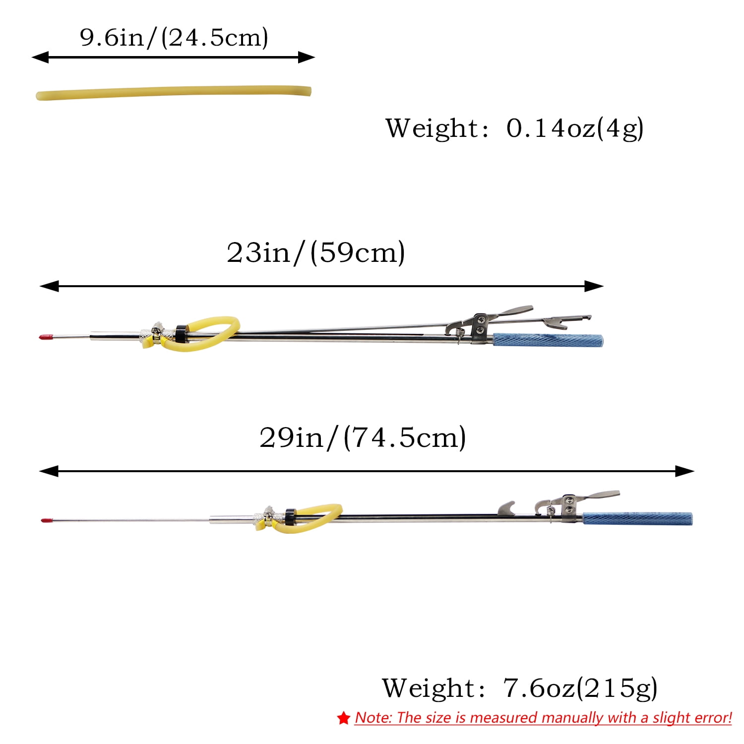 Piaoyu Telescopic Stainless Steel Fishing Fork with Spear Hook, Heavy Duty Frog Flounder Gig for Ice Fishing Saltwater Sea