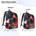 thumbnail image 2 of Balery Abstract Colorful Skull Art Mochila Clásica Impresa Básica para Viaje, Mochila Escolar Resistente al Agua, Mochila de Lona con Correas Ajustables-Medium, 2 of 5