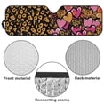 thumbnail image 6 of HUIACONG Heart Leopard Print Windshield Sun Shade for 2007-2023 Wrangler Rubicon Sahara TJ JK JKU 2 & 4 Door-Blocks UV Rays Sun Visor Protector,Car Sun Shade Keep Your Vehicle Cool, 6 of 6
