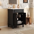 thumbnail image 3 of Harper & Bright Designs 24" Small Bathroom Vanity with Sink, Black Bathroom Cabinet Freestanding with Adjustable Shelf , Modern Bathroom Storage Cabinet with Soft Closing Doors for Small Space, 3 of 13