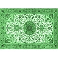 thumbnail image 1 of Ahgly Company Indoor Rectangle Medallion Emerald Green Traditional Area Rugs, 7' x 9', 1 of 4