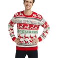 thumbnail image 2 of Chandail de Noël pour Hommes Rudolph Renne Vacances Festif Tricoté Cardigan Mignon Laid, 2 of 6