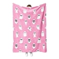 thumbnail image 4 of Halloween Cute Cartoon Ghost Flannel Throw Blanket 50x60 Inch, Soft Plush White Ghost Festive Blanket for Couch Sofa Bed, Cozy Lightweight Home Decor Gift for Kids Adults, 4 of 6