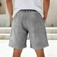 thumbnail image 3 of Havenx Breathable Summer Drawstring Shorts for Men Elastic Waist Stretch Short with Pockets Embroidered Logo Short Pants Solid Color Loose Fit Summer Beach Lounge Soft Casual Wear,Gray M, 3 of 3