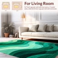 thumbnail image 2 of ODIKA 4'x6' Machine Washable Non-Slip Area Rug, Lush Emerald Isle Comfort with Wave Like and Rich Verdant Tones High Traffic Rug, Teal, 148996, 2 of 7