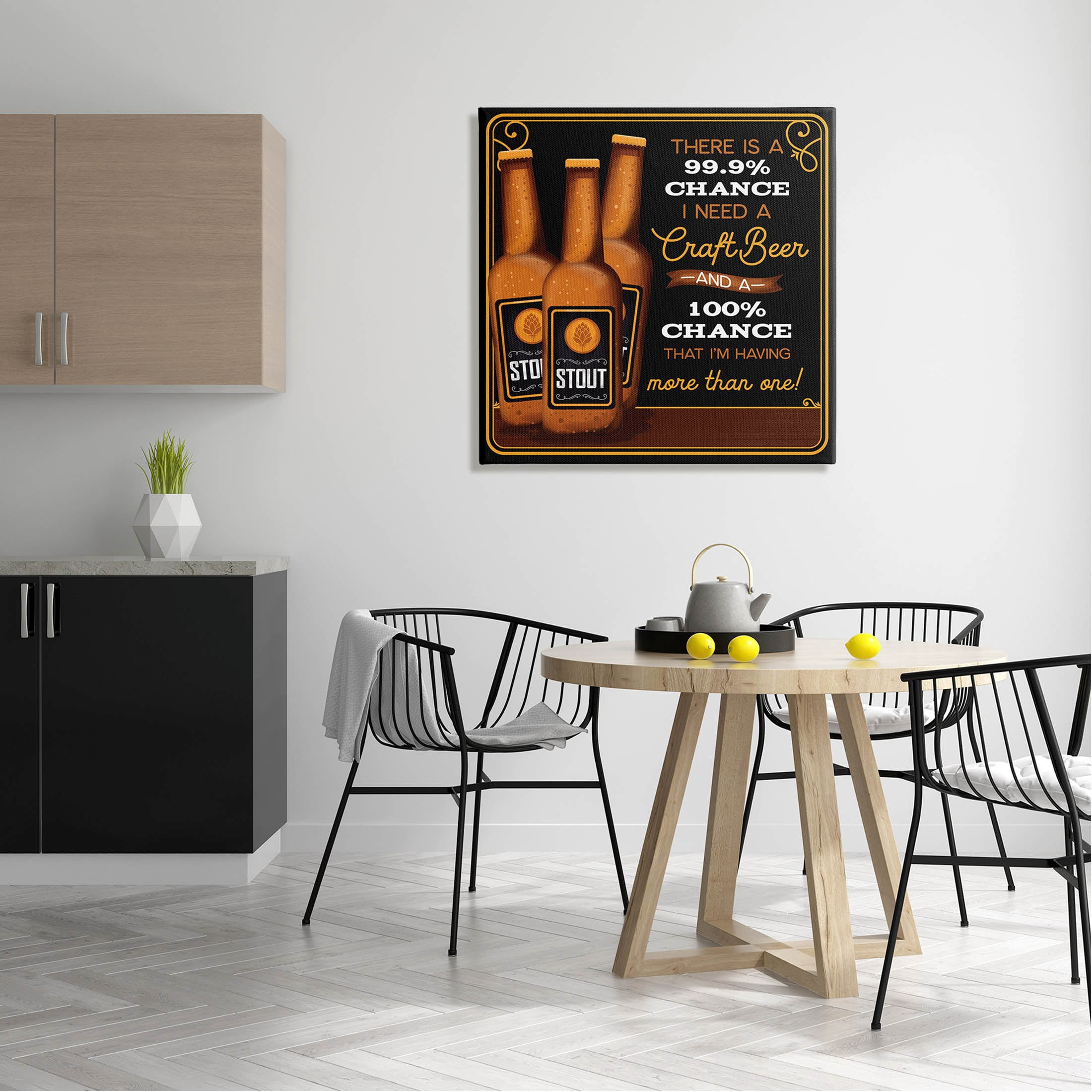 More Than One Craft Beer Phrase Food & Beverage Graphic Art Gallery Wrapped Canvas Print Wall Art