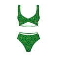 thumbnail image 4 of Rocae St Patrick's Day5 for Bikini Set for Women Two Piece Sexy High Swimsuits Split Crossover Bikini Small, 4 of 9