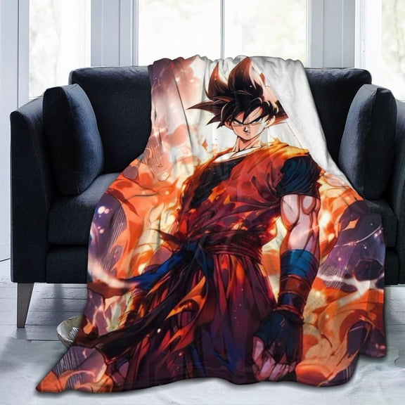 Drag_On Ball Z Blanket Ultra-Soft Throw Blanket For Couch Bed Sofa, Lightweight Warm Bedding Blanket Fleece Bedding 80"X60"