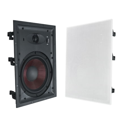 Pair Rockville WA858 8" In-Wall Home Speakers w Kevlar Woofer Silk Dome Tweeter