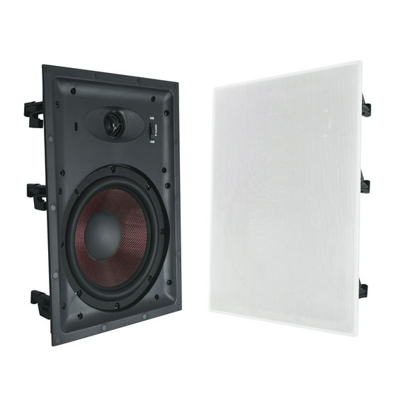 Pair Rockville WA858 8" In-Wall Home Speakers w Kevlar Woofer Silk Dome Tweeter