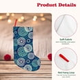 thumbnail image 4 of Lsque 18 Inches Bohemian Mandala Pattern Christmas Stockings Hanging Ornaments,Knitted Xmas Fireplace Hanging Stocking,Holiday Decoration, 4 of 8