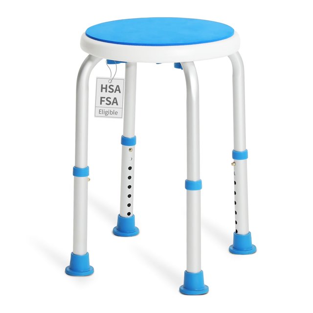 Silla de ducha SOUHEILO taburete redondo de altura ajustable