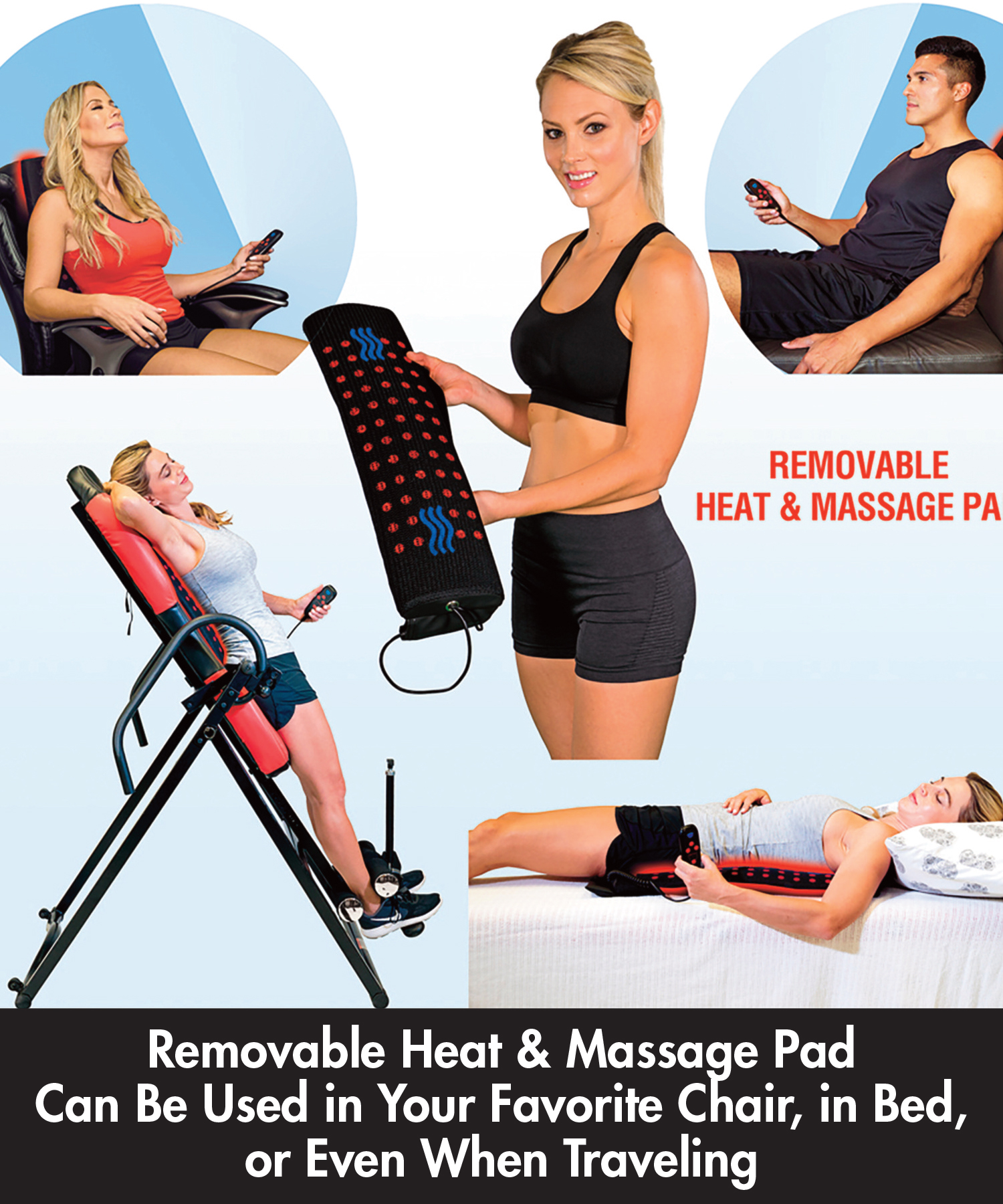 Health Gear ITM5500 Heat Massage Inversion Table - image 2 of 10