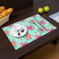 thumbnail image 2 of Placemat, Pioneer Flower Floral Print Pattern Place Mats Table Mat Set Of 2, PVC Washable Placemats for Party Kitchen Dining Decoration, 18x12 Inch, Fade Resistant, 2 of 6