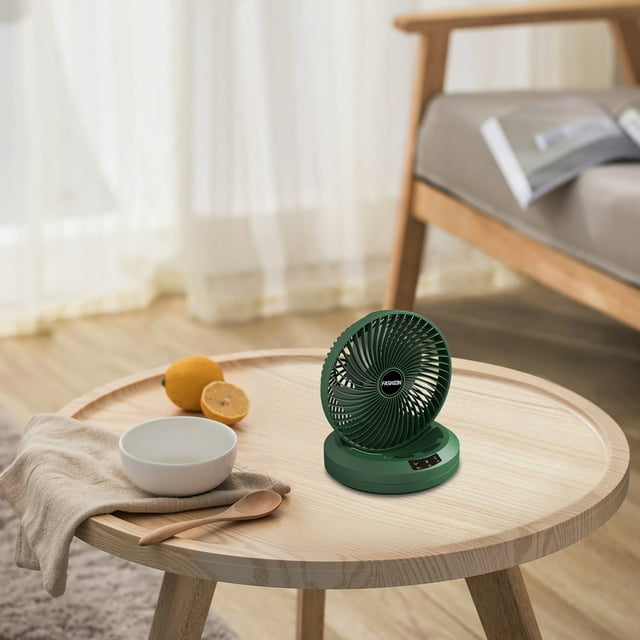 Fiudx Ventilador Usb, Potente Ventilador de Mesa Oscilante de 4 Velocidades, Silencioso, Alimentación Por Usb, Eficiencia Energética, Solución de Refrigeración para El Hogar y La Oficina, Material Ab