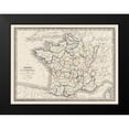 thumbnail image 2 of Monin 24x19 Black Modern Framed Museum Art Print Titled - Thirty Two Provinces France - Monin 1839, 2 of 5
