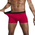 thumbnail image 6 of Arnsht Men's Underwear Cotton Soft Breathable Comfortable Boxer Long Athletic Solid Men's Briefs Red XL, 6 of 8