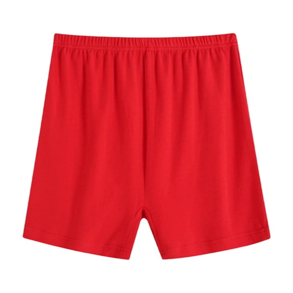Lumtrix Boxers for Men Comfort High Waisted Cotton Underwear Breathable Solid Color Stretch Briefs Red 3XL