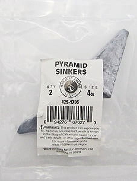 (2 pack) Hawaiian Angler 4 oz Pyramid Sinker Fishing Weight