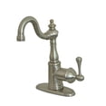 thumbnail image 1 of Kingston Brass Ks7498Bl Single Lever Handle Bar Faucet With Cover Plate - Satin Nickel Finish, 1 of 3