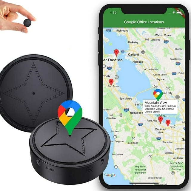 KEINXS GPS Tracker for Vehicles Strong Magnetic Car Vehicle Tracking Anti-Lost No Monthly Fee No Subscription Multi-Function GPS Mini Locator with Free App 2024 Upgraded