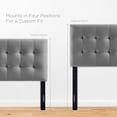 thumbnail image 6 of Modway Lily Biscuit Tufted Twin Performance Velvet Headboard in Gray, 6 of 8